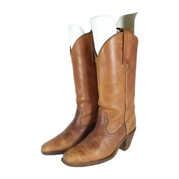 Frye | Shoes | Frye Womens Vtg Us6b Brown Leather Pull On  display picture 1